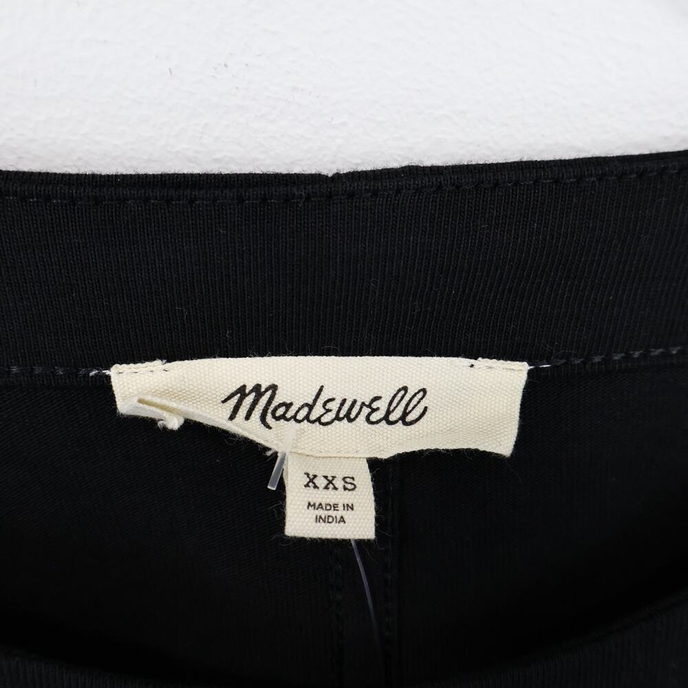 Madewell Puff Sleeve Tee Jet Black Size XXS NWT - Picture 4 of 7